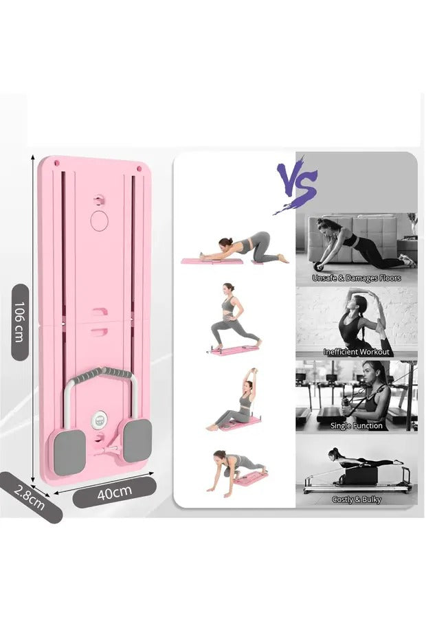 Pilates Aleti – Zamanlayıcılı, Direnç Bantlı Çok Amaçlı Egzersiz Tahtası