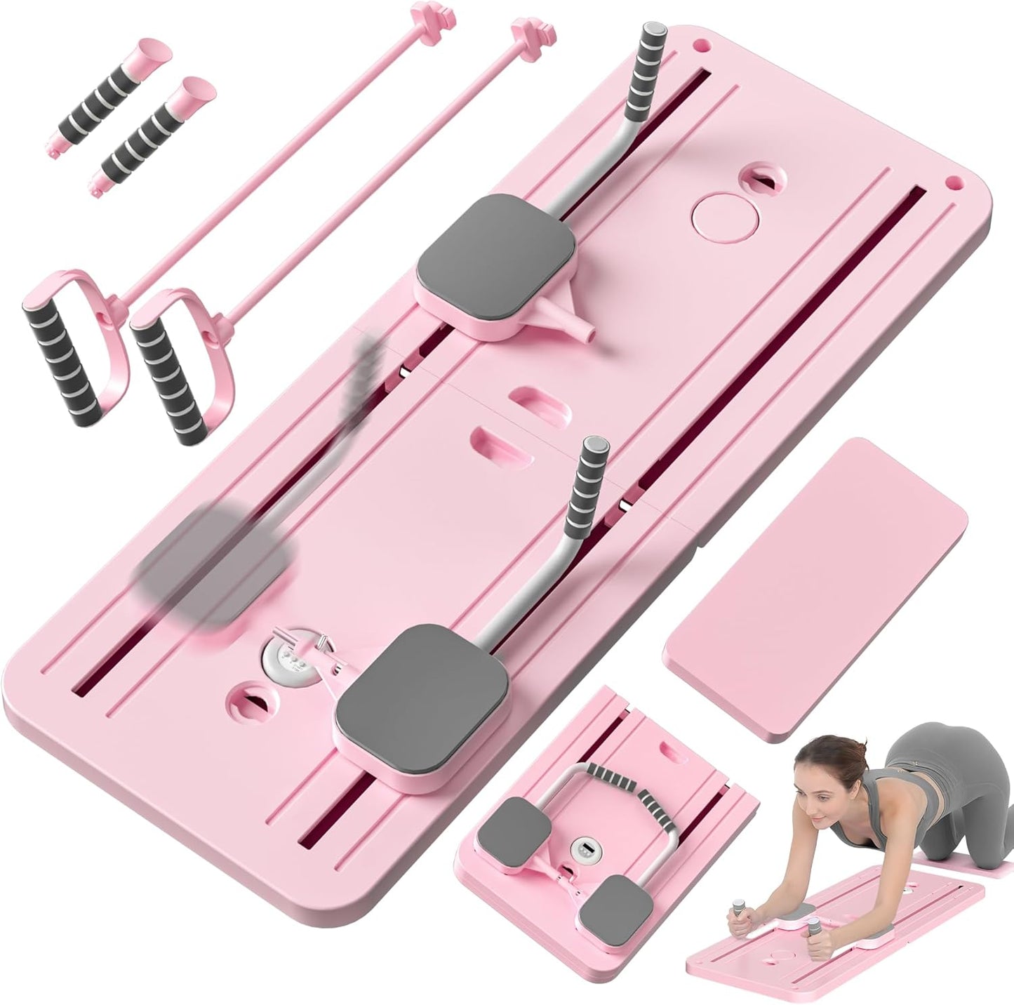 Pilates Aleti – Zamanlayıcılı, Direnç Bantlı Çok Amaçlı Egzersiz Tahtası